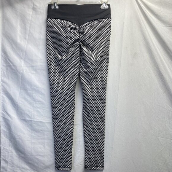 Anti-Cellulite Compression Scrunch Booty Yoga Leggings Women Medium Gray Stretch - Picture 2 of 12